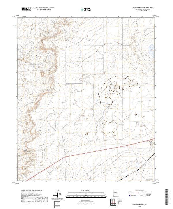 US Topo 7.5-minute map for Haystack Mountain NM