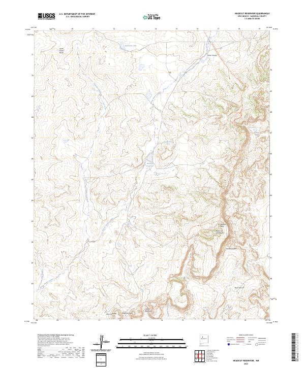 US Topo 7.5-minute map for Headcut Reservoir NM