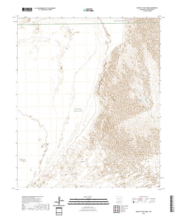 US Topo 7.5-minute map for Heart of the Sands NM