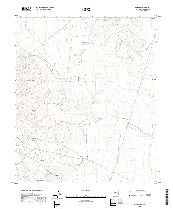 US Topo 7.5-minute map for Hermanas NW NM