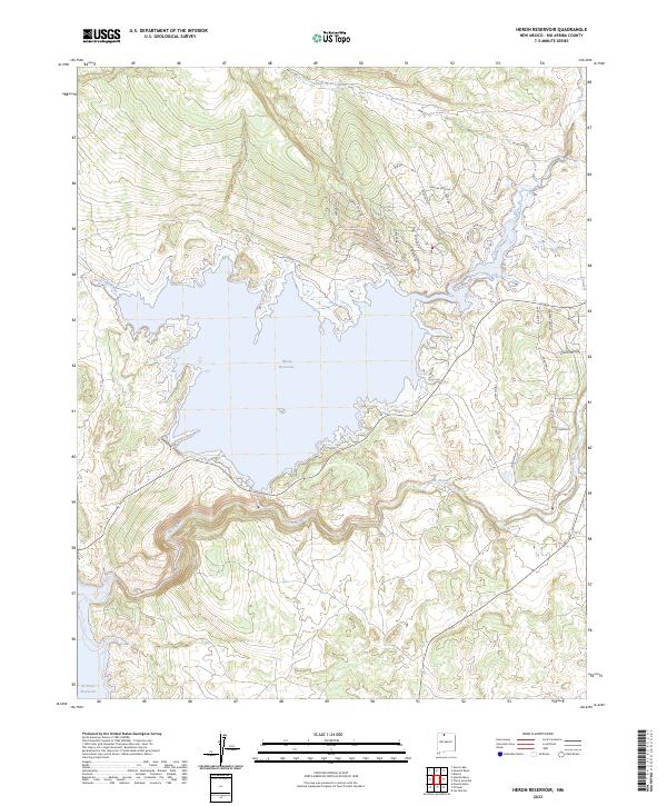 US Topo 7.5-minute map for Heron Reservoir NM