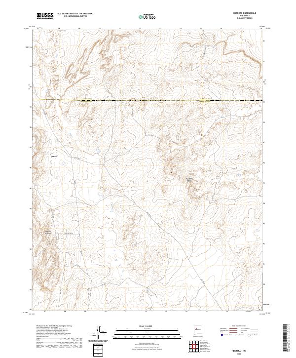US Topo 7.5-minute map for Herrera NM