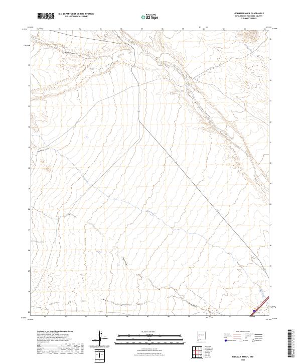 US Topo 7.5-minute map for Hickman Ranch NM