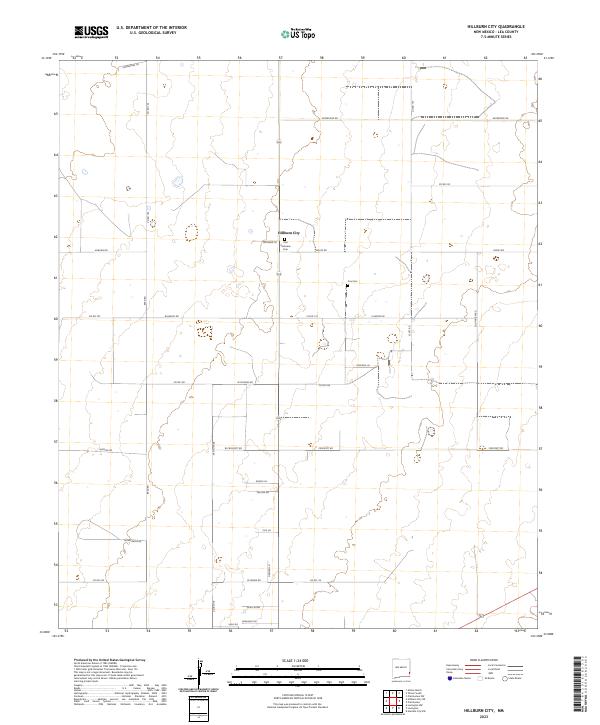 US Topo 7.5-minute map for Hillburn City NM