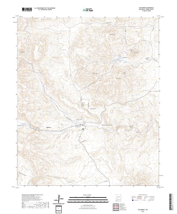 US Topo 7.5-minute map for Hillsboro NM
