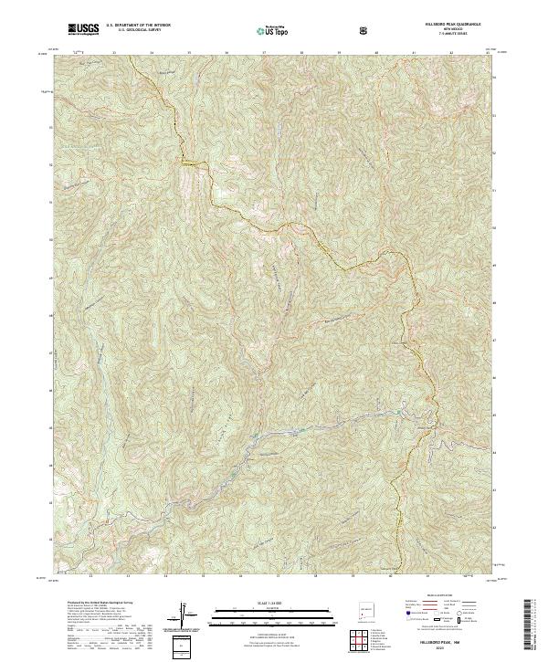 US Topo 7.5-minute map for Hillsboro Peak NM