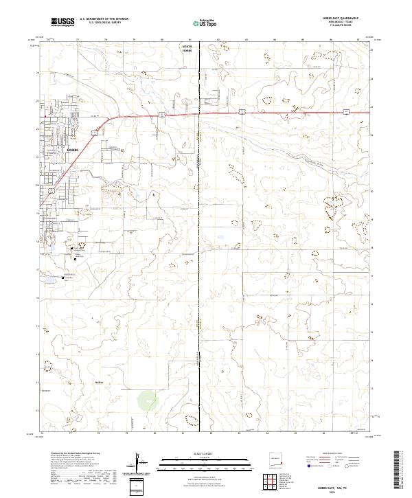 US Topo 7.5-minute map for Hobbs East NMTX