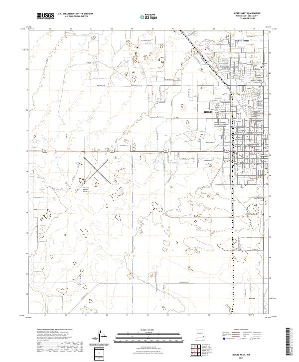 US Topo 7.5-minute map for Hobbs West NM