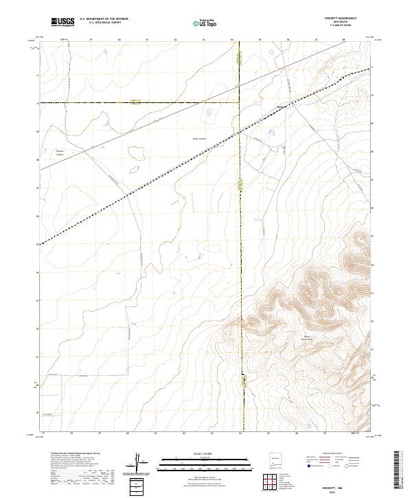 US Topo 7.5-minute map for Hockett NM