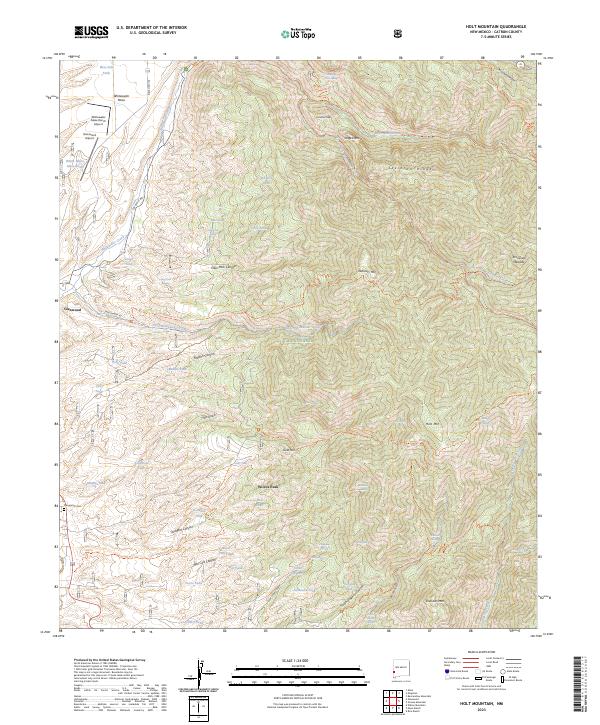 US Topo 7.5-minute map for Holt Mountain NM
