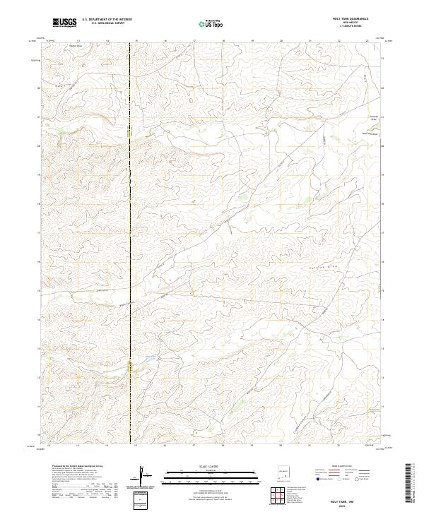 US Topo 7.5-minute map for Holt Tank NM