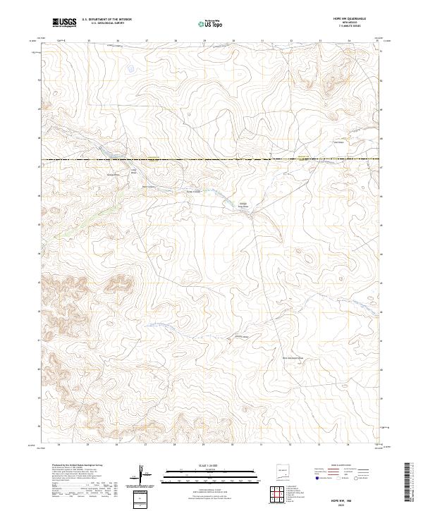 US Topo 7.5-minute map for Hope NW NM
