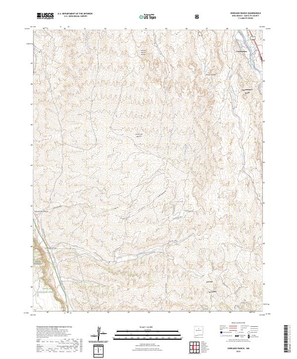 US Topo 7.5-minute map for Horcado Ranch NM