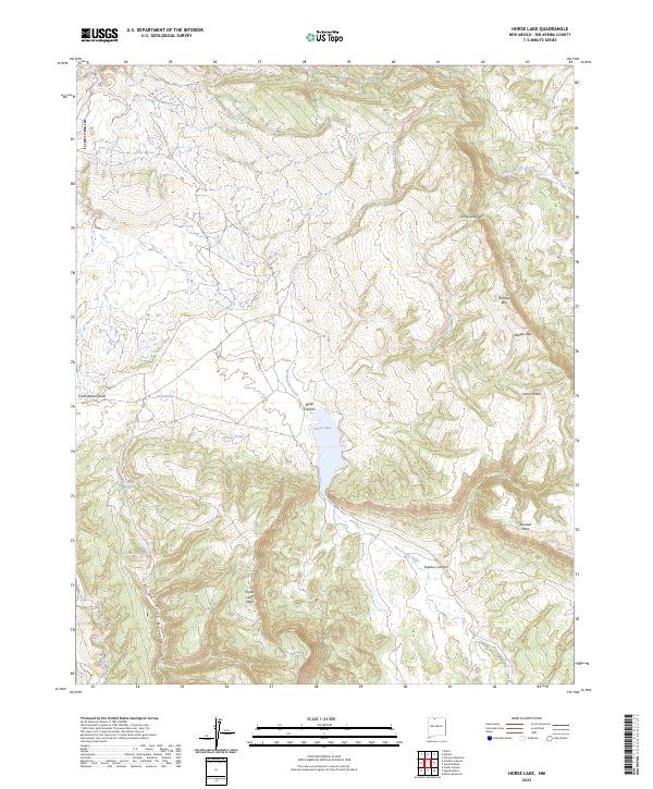 US Topo 7.5-minute map for Horse Lake NM