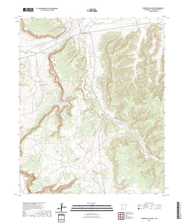 US Topo 7.5-minute map for Horsehead Canyon NM