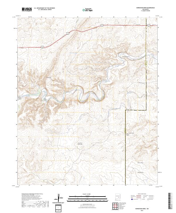 US Topo 7.5-minute map for Horseshoe Bend NM