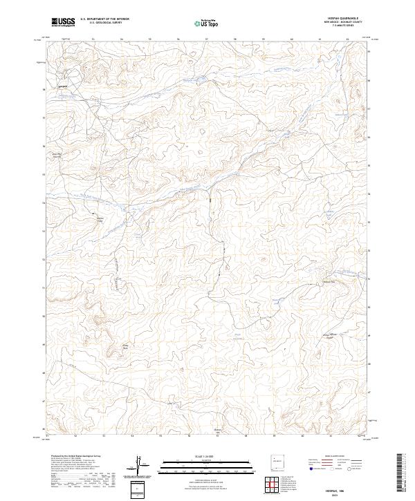 US Topo 7.5-minute map for Hospah NM