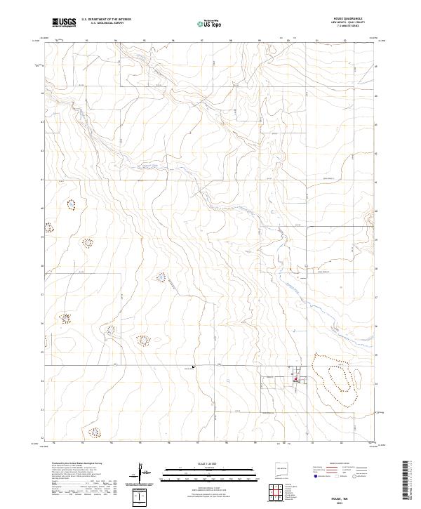 US Topo 7.5-minute map for House NM