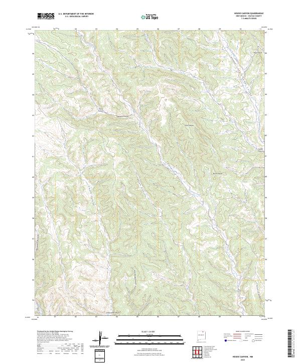 US Topo 7.5-minute map for House Canyon NM