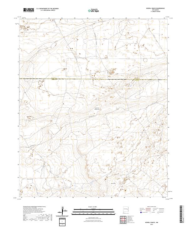 US Topo 7.5-minute map for Howell Ranch NM