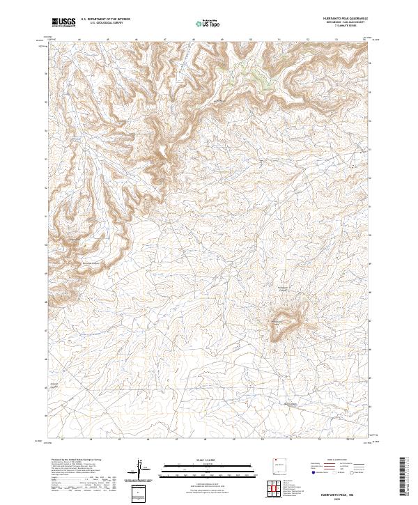 US Topo 7.5-minute map for Huerfanito Peak NM