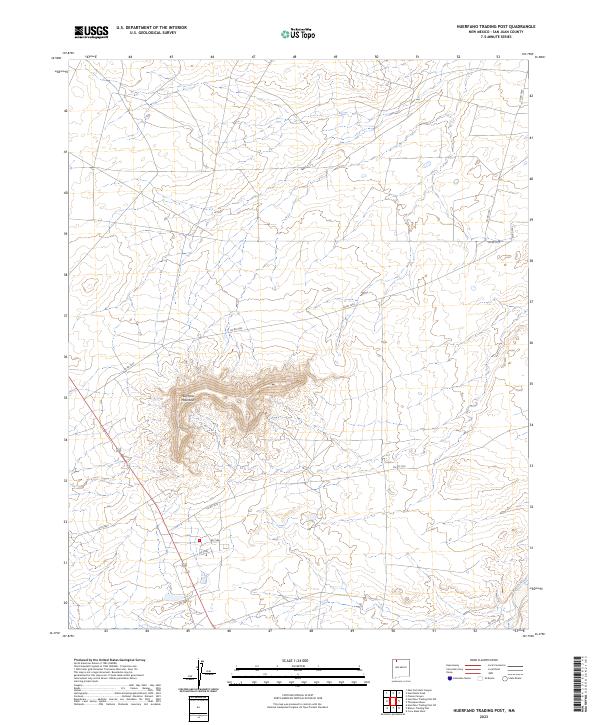 US Topo 7.5-minute map for Huerfano Trading Post NM