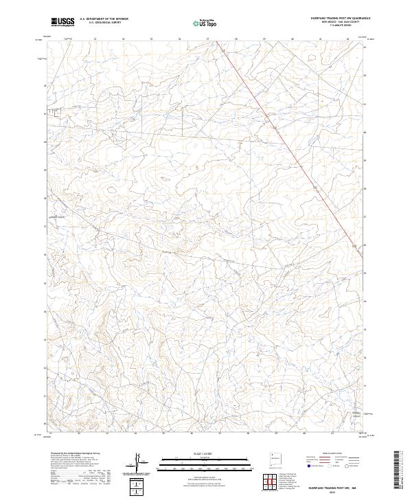 US Topo 7.5-minute map for Huerfano Trading Post NW NM