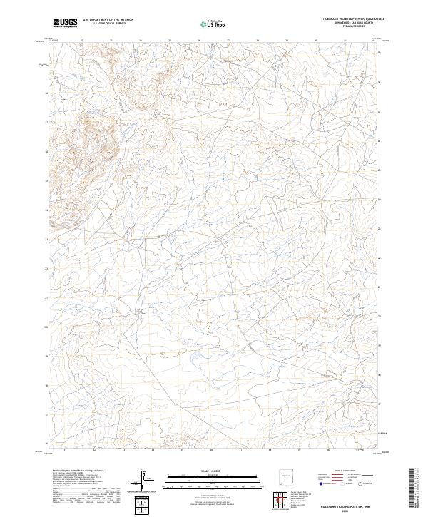 US Topo 7.5-minute map for Huerfano Trading Post SW NM
