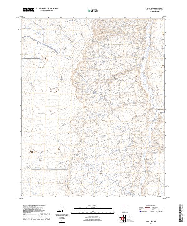 US Topo 7.5-minute map for Hugh Lake NM