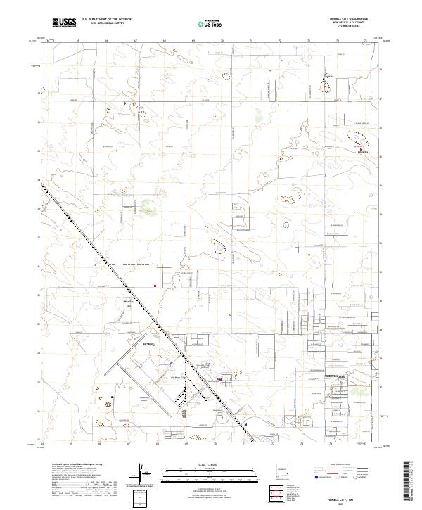 US Topo 7.5-minute map for Humble City NM