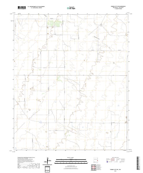 US Topo 7.5-minute map for Humble City NW NM