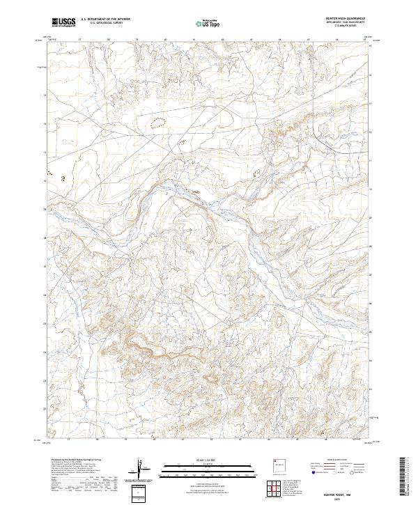 US Topo 7.5-minute map for Hunter Wash NM
