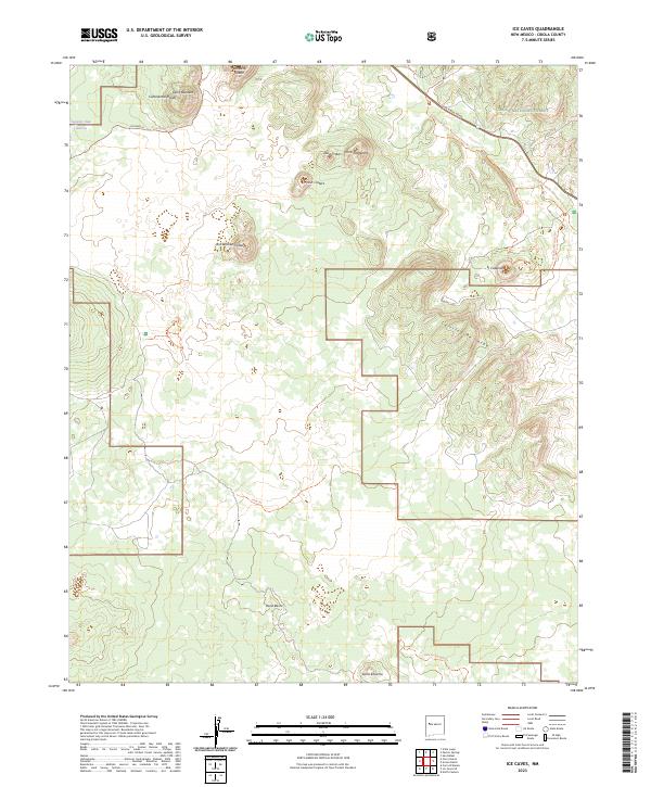 US Topo 7.5-minute map for Ice Caves NM