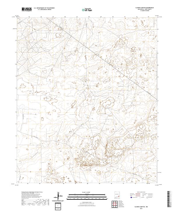 US Topo 7.5-minute map for Illinois Camp NE NM