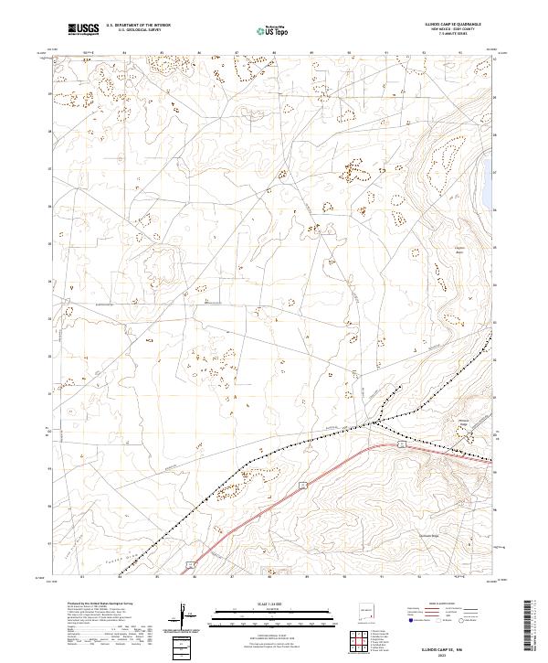 US Topo 7.5-minute map for Illinois Camp SE NM