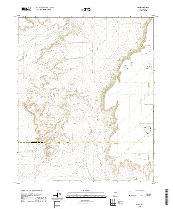 US Topo 7.5-minute map for Ima SW NM