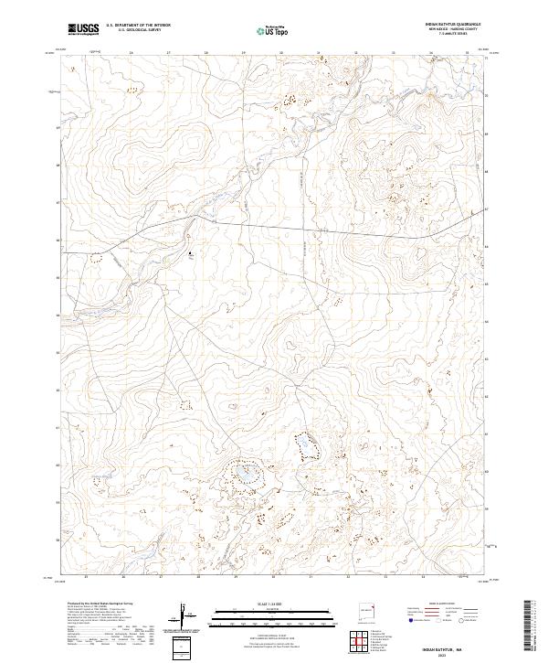 US Topo 7.5-minute map for Indian Bathtub NM
