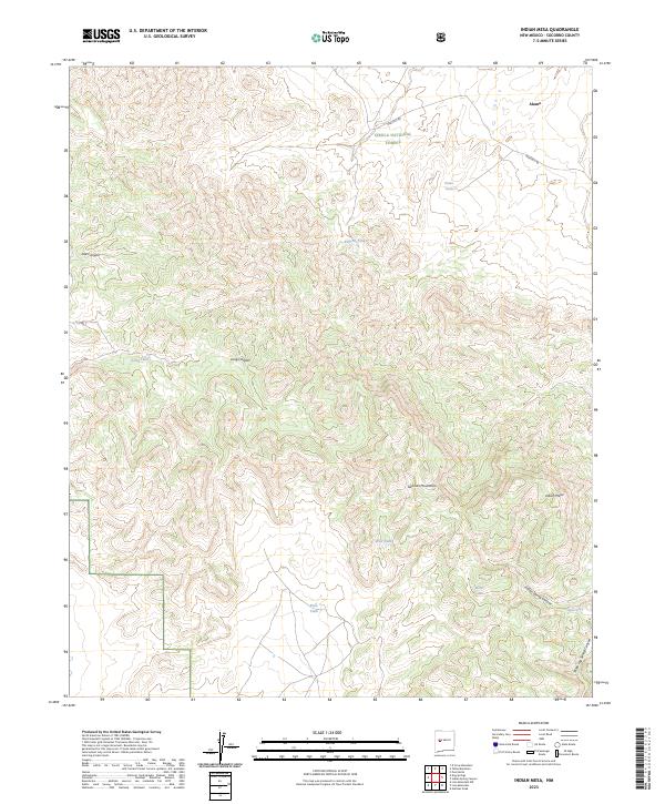US Topo 7.5-minute map for Indian Mesa NM