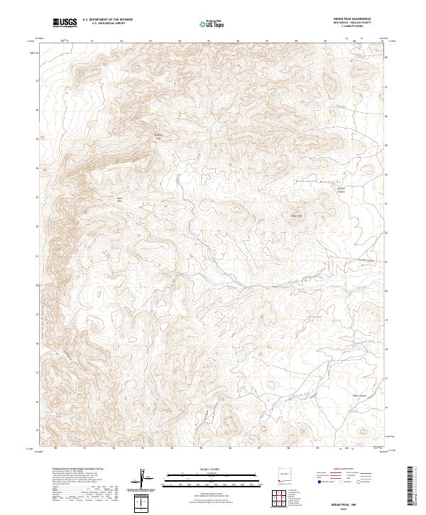 US Topo 7.5-minute map for Indian Peak NM