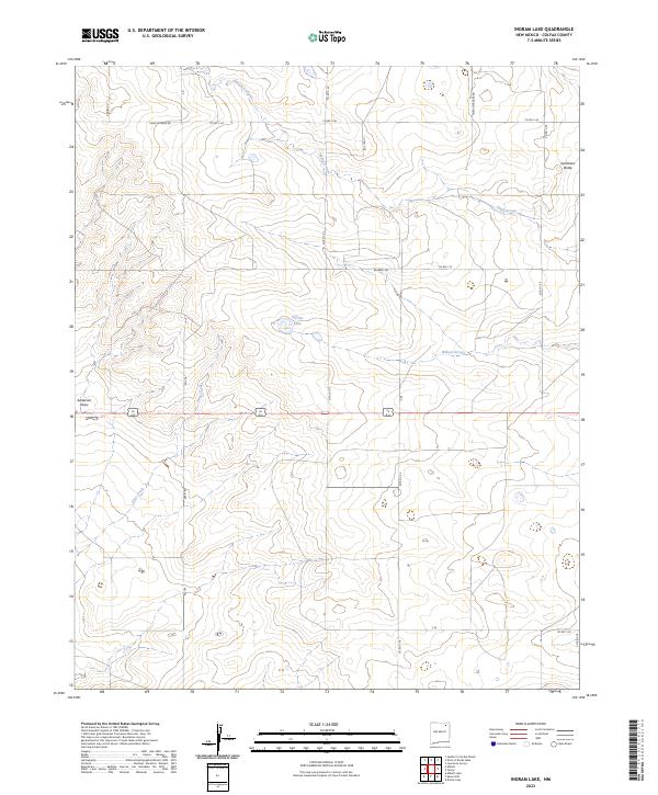US Topo 7.5-minute map for Ingram Lake NM