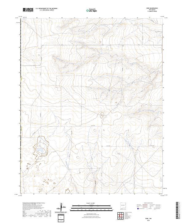 US Topo 7.5-minute map for Ione NM