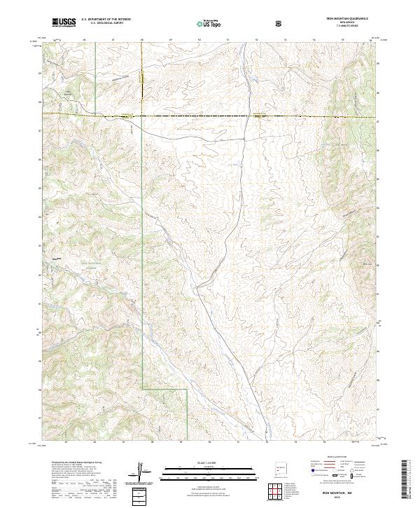 US Topo 7.5-minute map for Iron Mountain NM