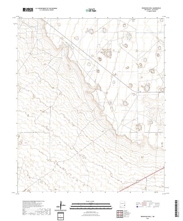 US Topo 7.5-minute map for Ironhouse Well NM