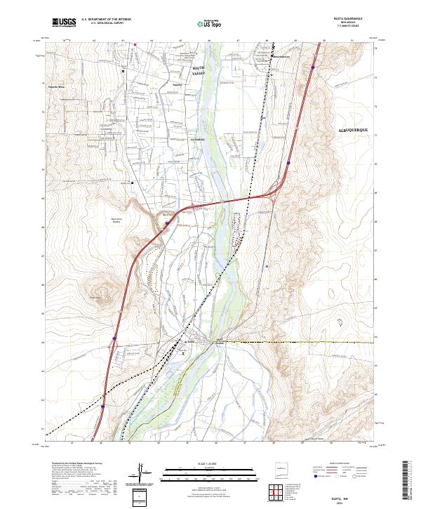 US Topo 7.5-minute map for Isleta NM