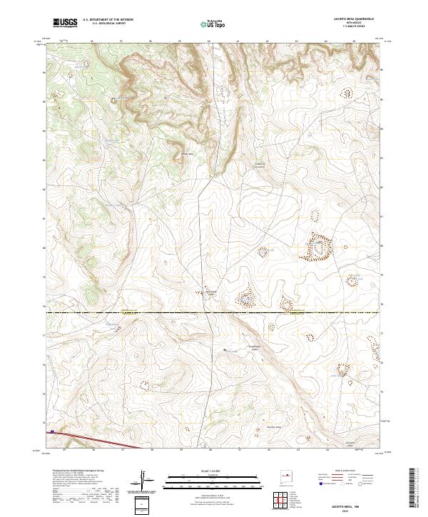 US Topo 7.5-minute map for Jacinto Mesa NM