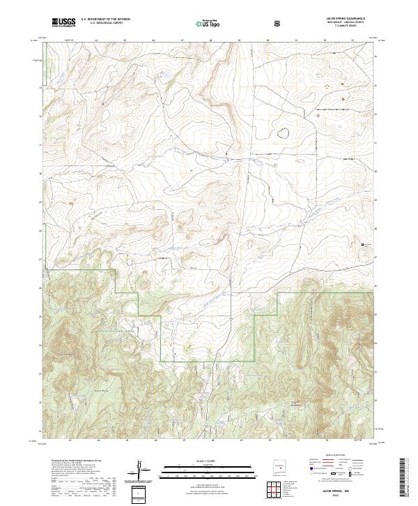 US Topo 7.5-minute map for Jacob Spring NM