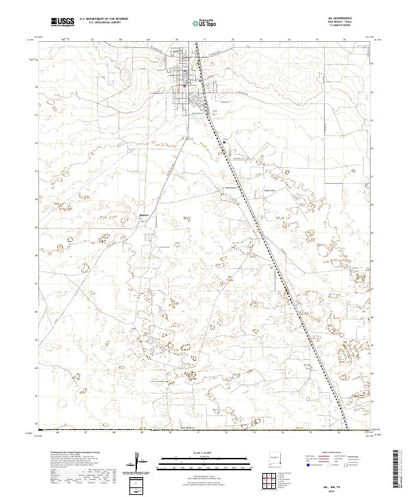 US Topo 7.5-minute map for Jal NMTX