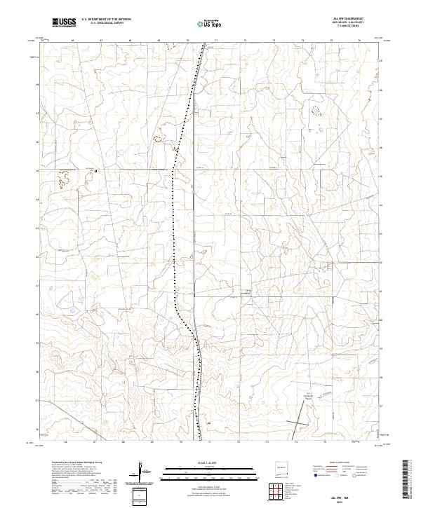 US Topo 7.5-minute map for Jal NW NM