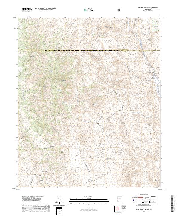 US Topo 7.5-minute map for Jaralosa Mountain NM