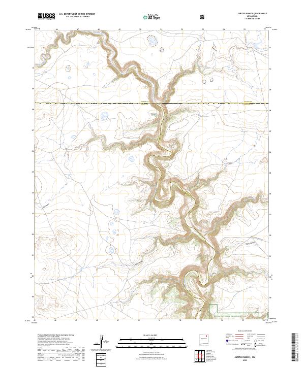 US Topo 7.5-minute map for Jaritas Ranch NM